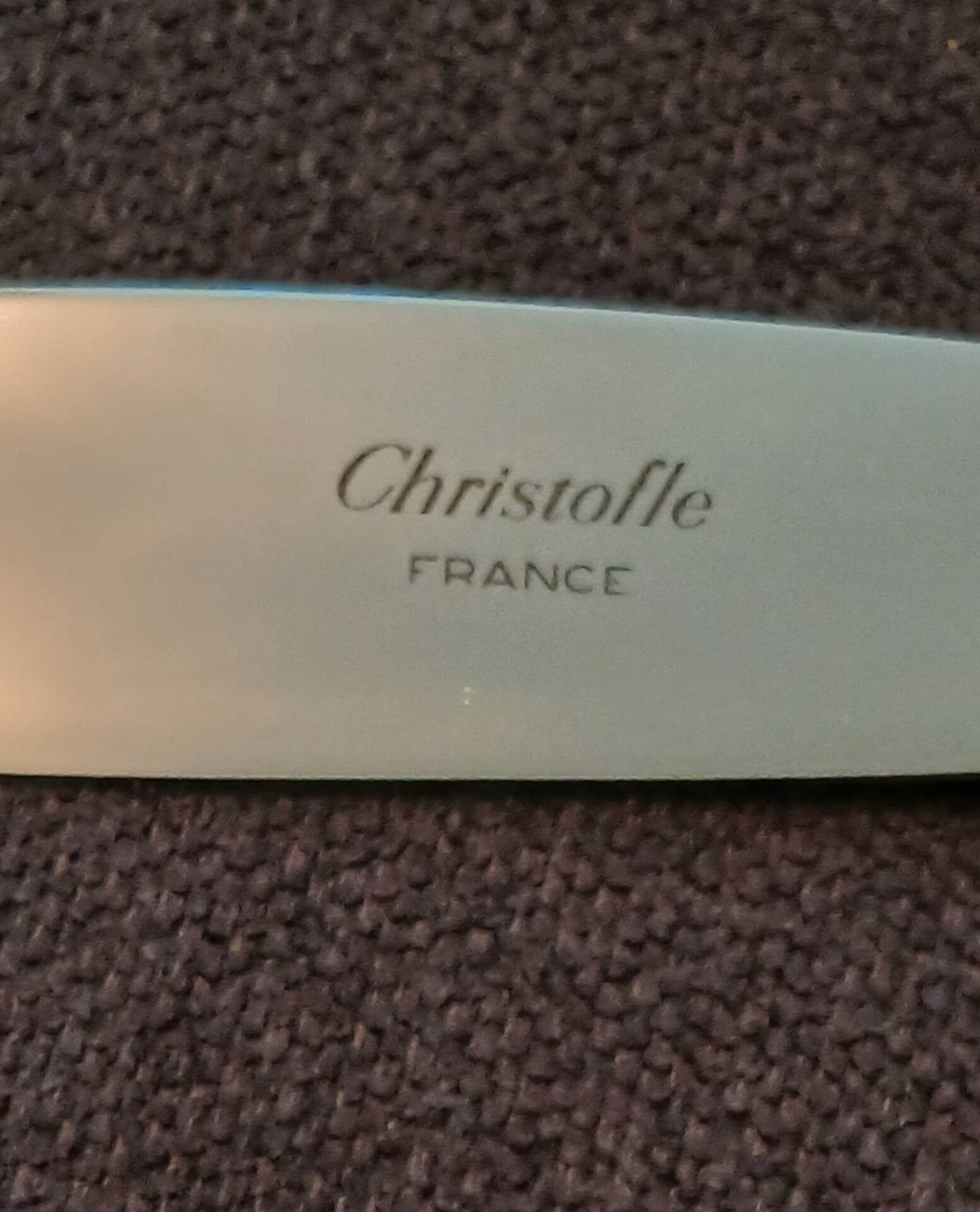 Christofle Vendôme shell 12 large knives silver-plated