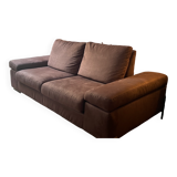 Couch 3 places with mechanism in the backrest + armrest / microfiber coating / poltron e sofa