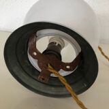 Globe shape wall sconce in opaline design vintage 1930