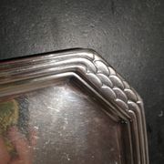 Art Deco silver metal tray with Orbrille house hallmarks