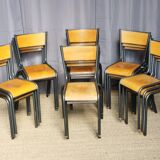 Lot of 18 vintage chairs "mullca"