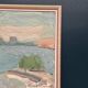 Original Swedish Oil on Canvas – "Coastal Landscape" by Erik Birger Gustavsson – Signed – Dated 1981 – Vintage and Framed – 41 × 33 cm (16.1 × 13 inches)