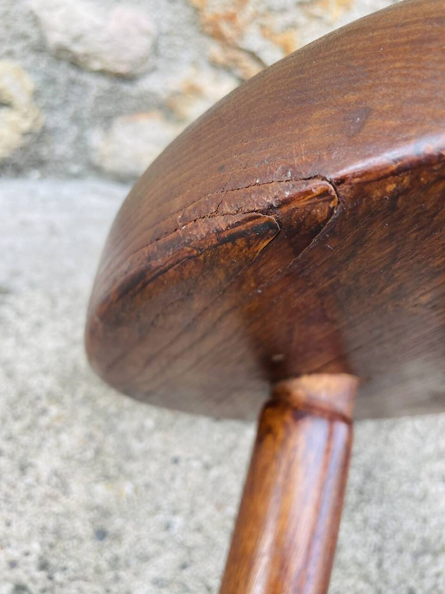 Vintage "Berger" stool, tall, in ash, Charlotte Perriand, 1950s