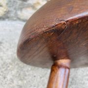 Vintage "Berger" stool, tall, in ash, Charlotte Perriand, 1950s