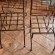 Ensemble de 4 chaises de jardin en fer XXe
