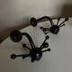 Pair of black space age sputnik coat racks