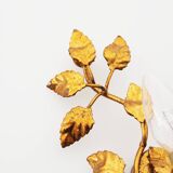Pair of vintage gilt leaf sconces by Hans Kögl