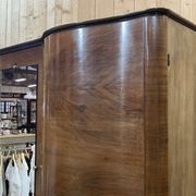 Art Deco bedroom wardrobe in walnut burl, made in the 1940s