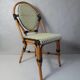 Chaise de bistrot médaillon en rotin et scoubidou