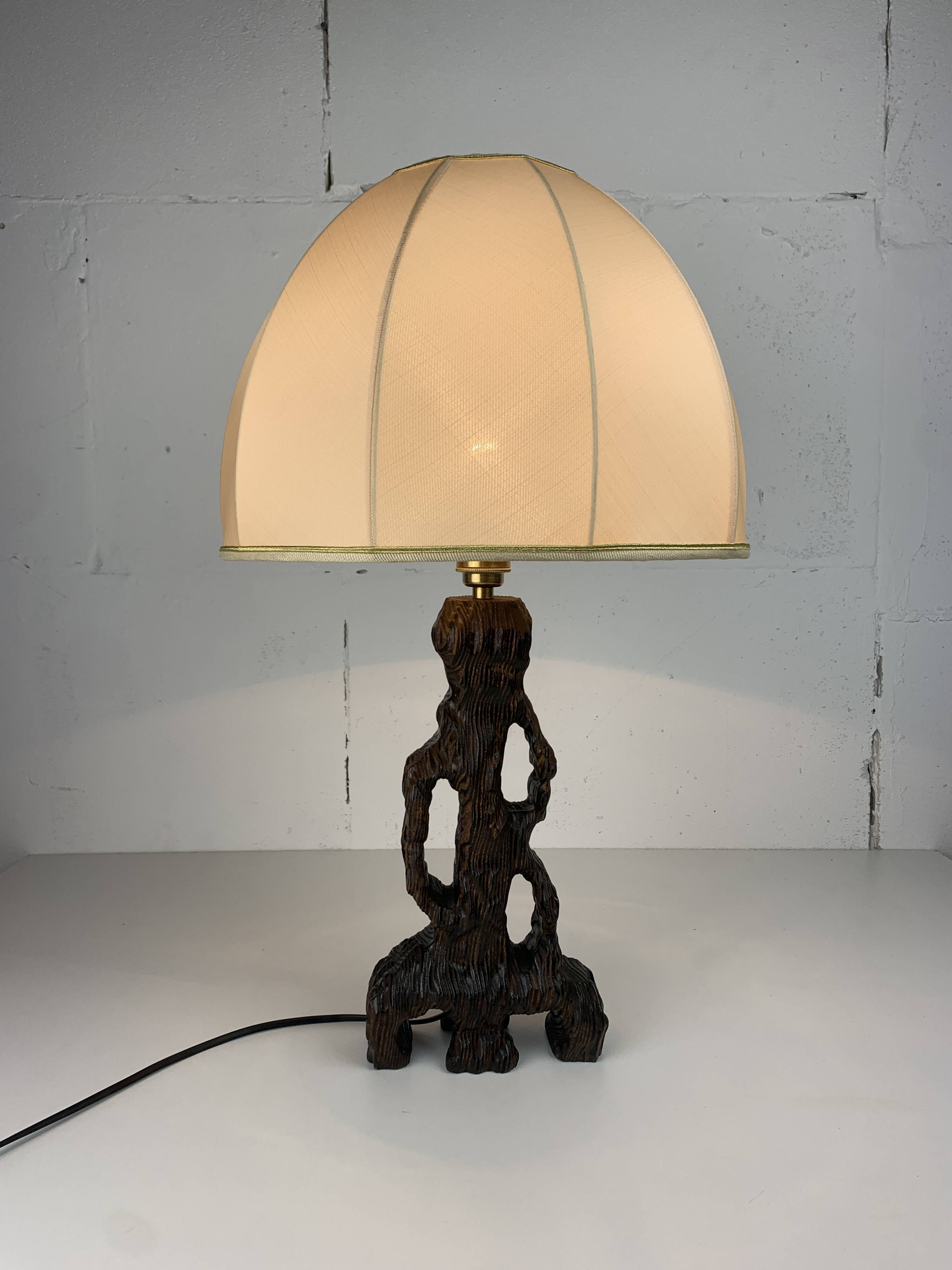 Brutalist organic mushroom table lamp, Dutch 1960s
