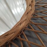 Round rattan sun mirror - 48cm