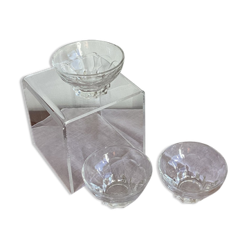 Lot de 3 coupelles publicitaires Huilor vintage