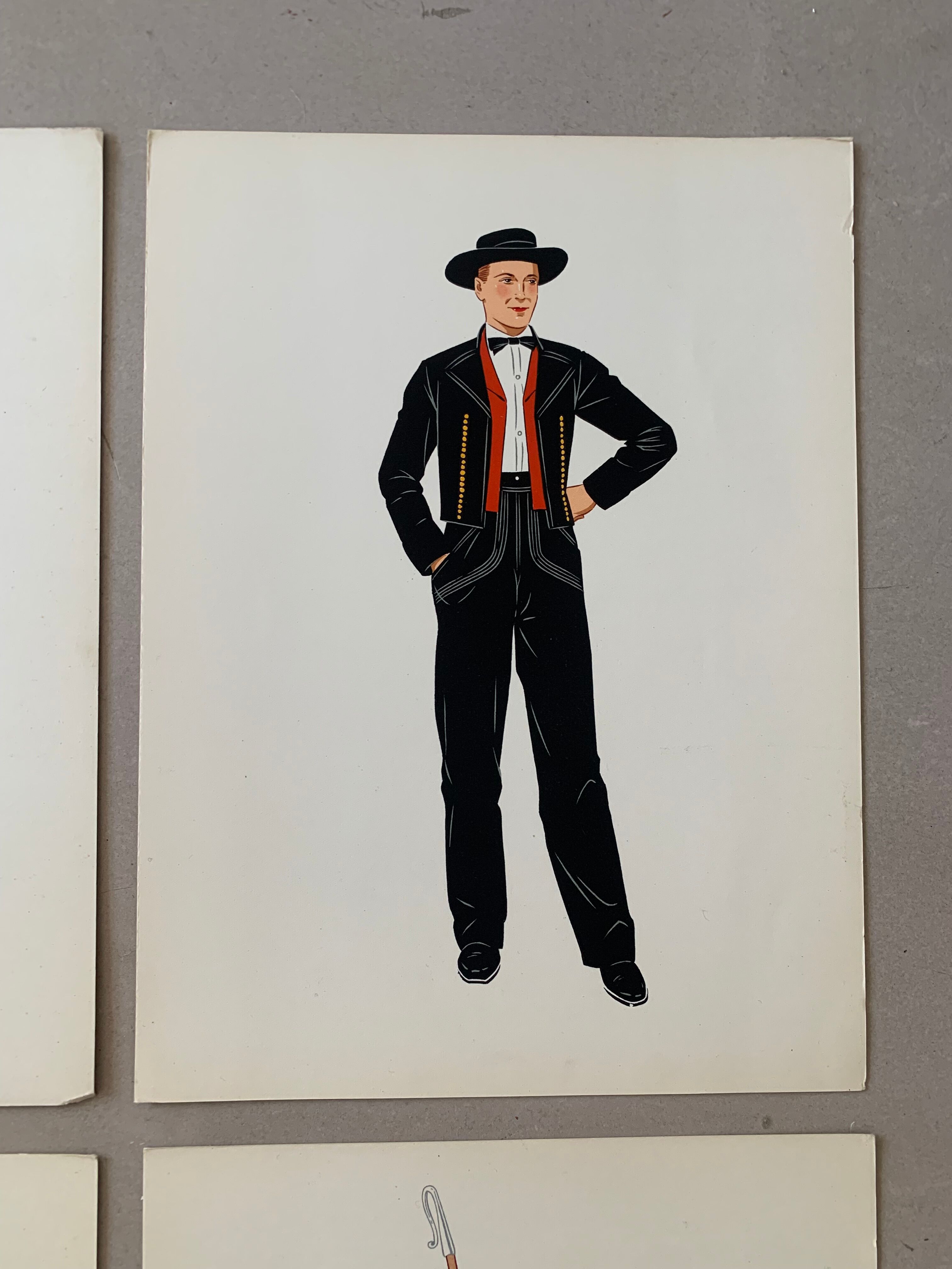 Lithograph national costumes - the Alsatian