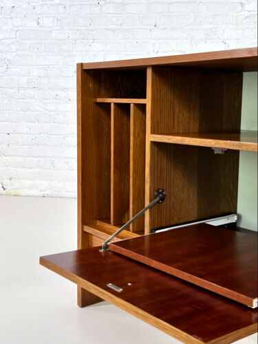 Vintage row or storage cabinet 60s vinyl doors
