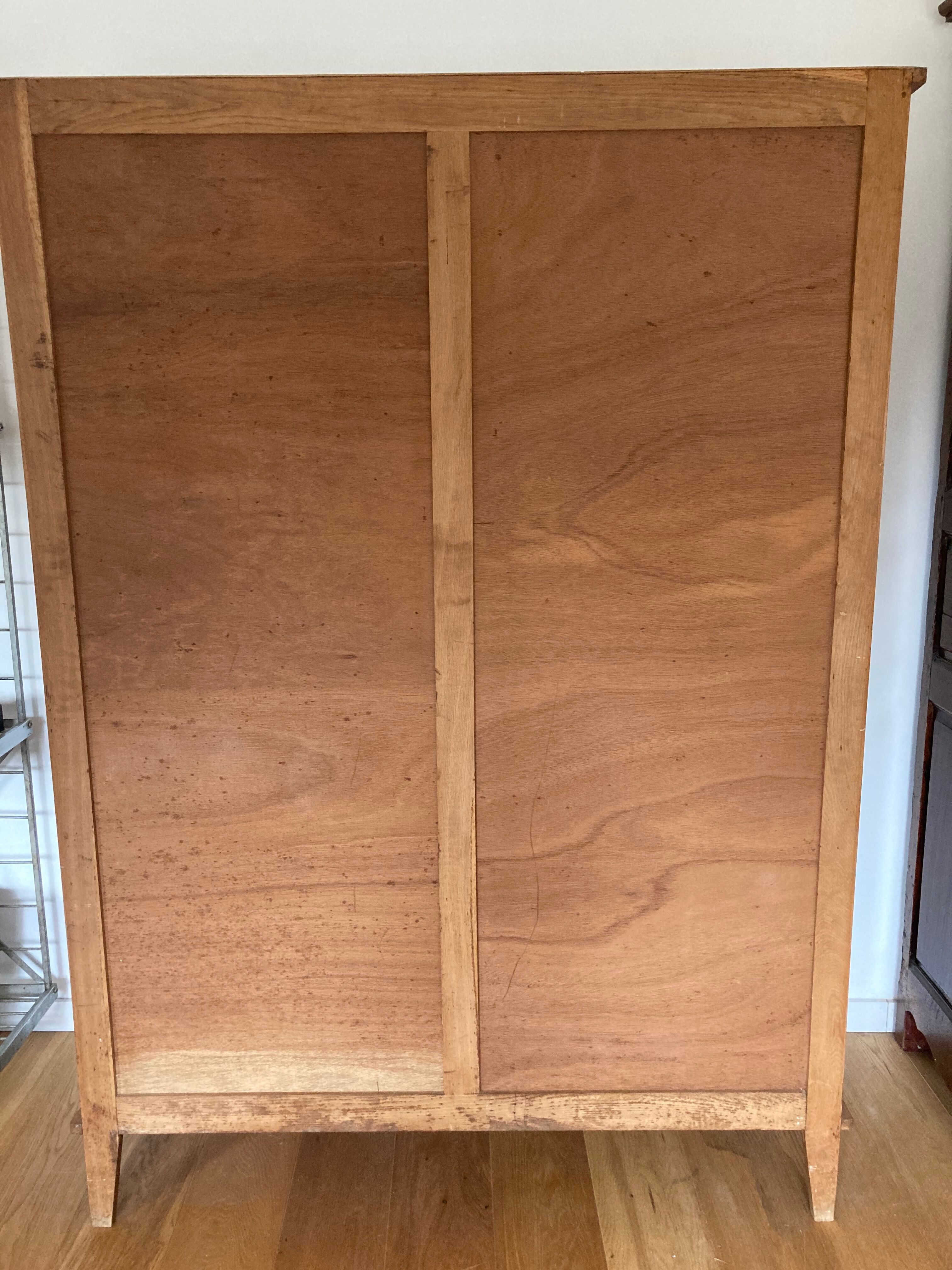 Wood and rattan cabinet 1950