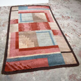 Tapis de laine art déco moderniste abstrait, années 1930