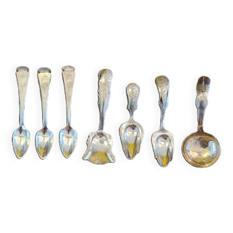 7 various silver spoons, 19th and 20th century