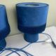 Blue velvet lamps