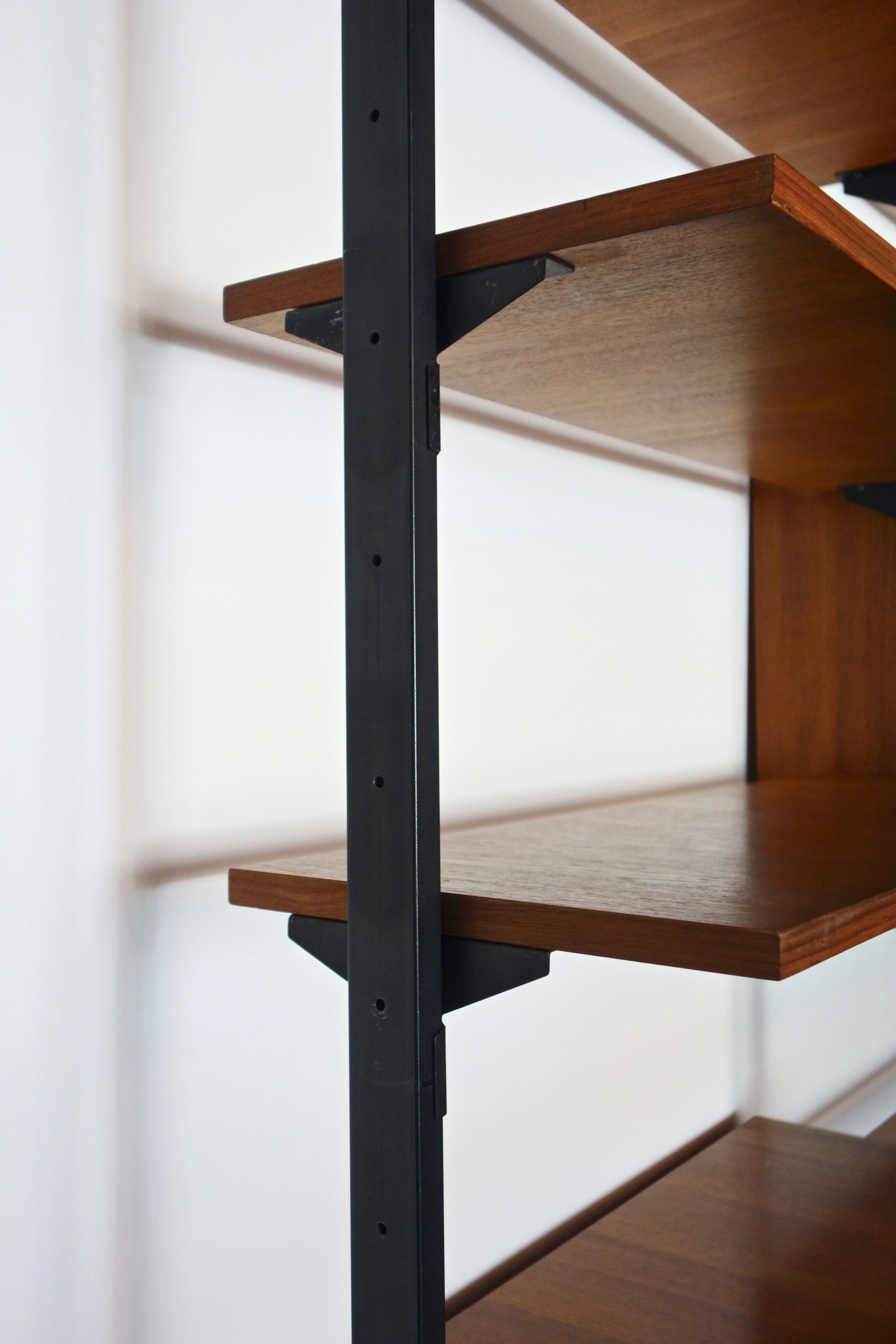 Bookcase italian teak of the 1950s
