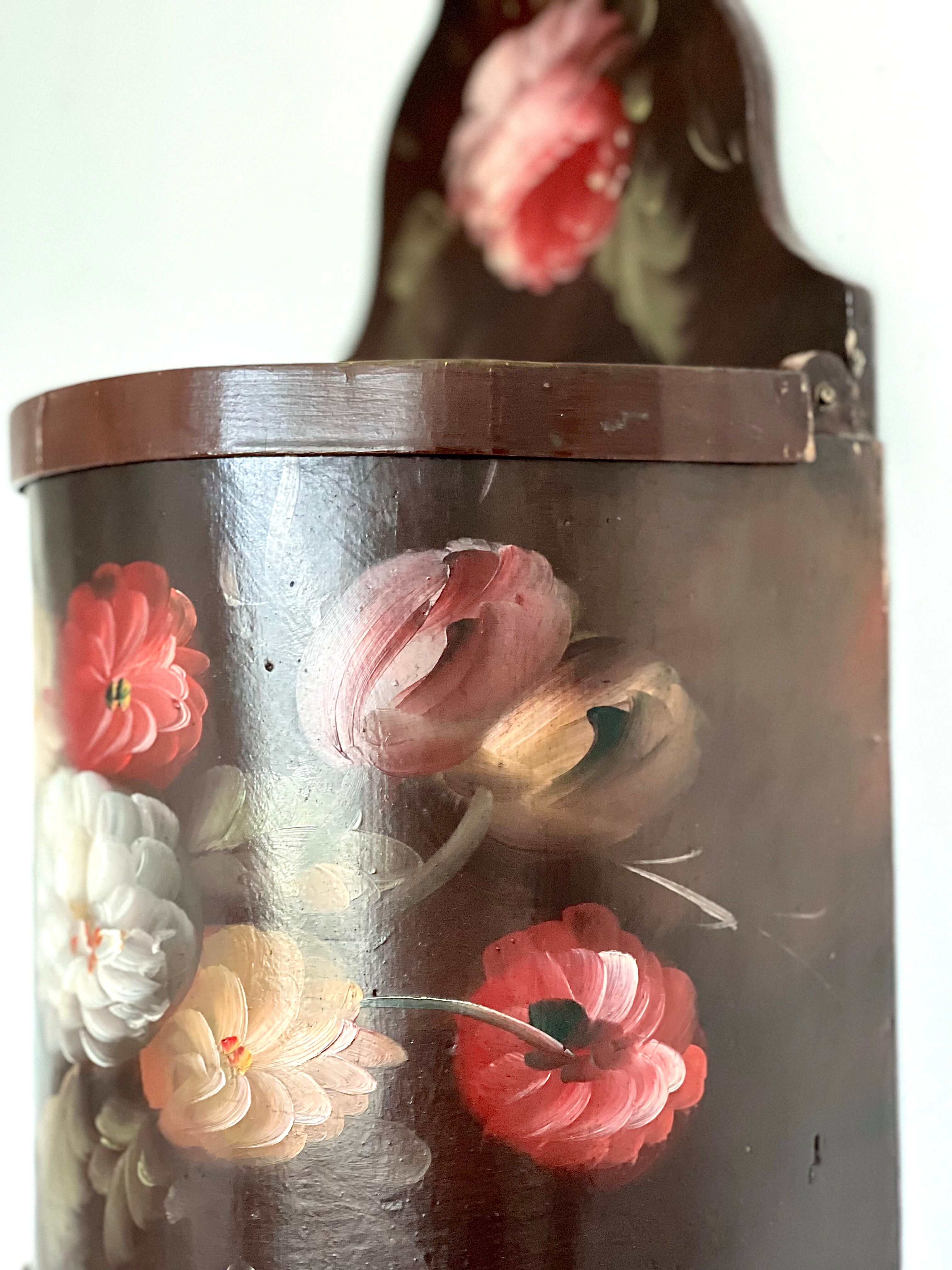 Old painted wooden box