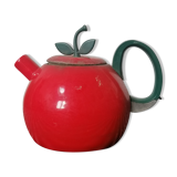 Decorative enamelled apple-shaped kettle