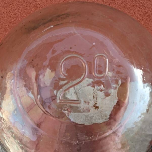 Transparent demijohn 2 liters