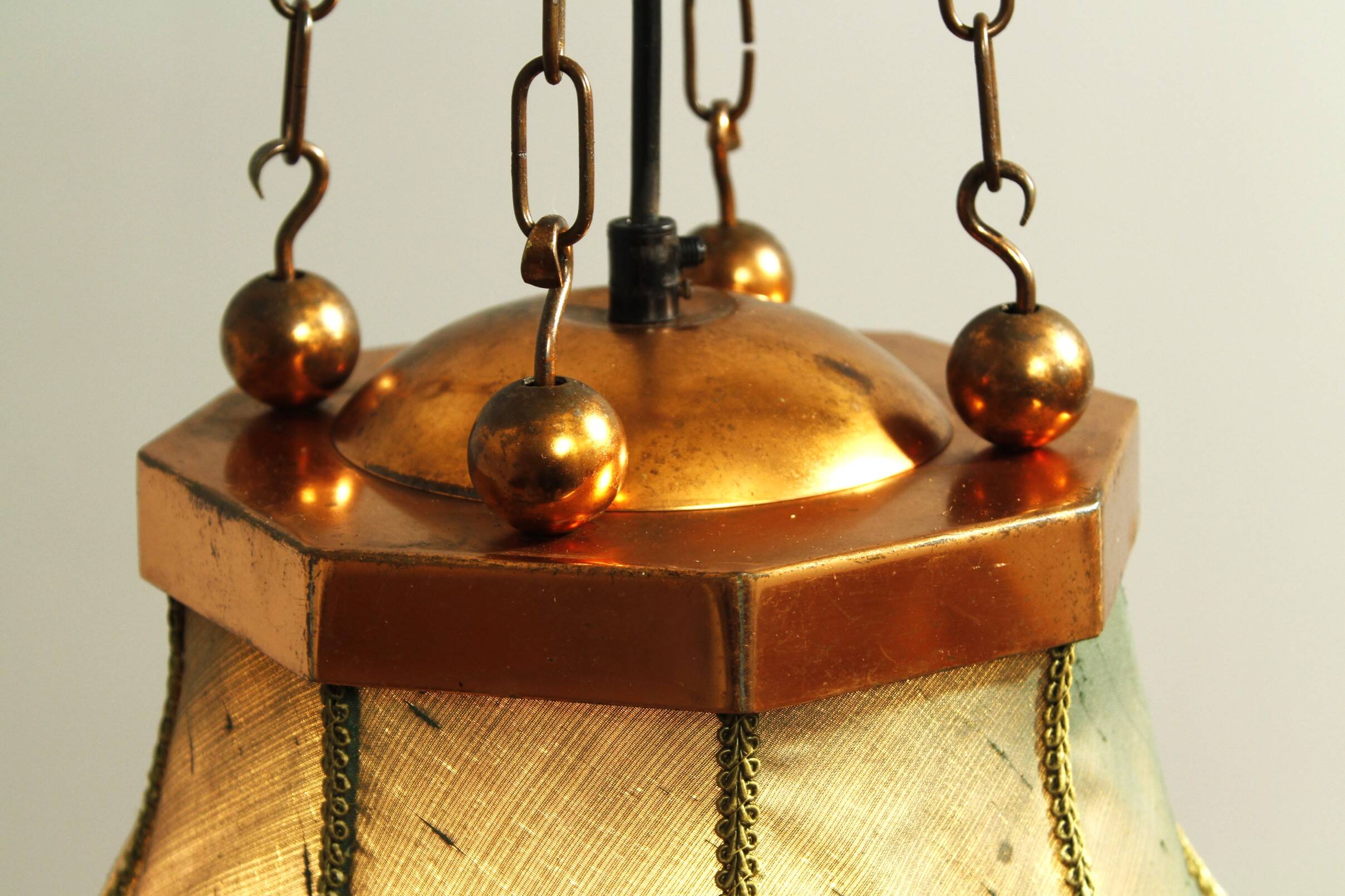 Copper Pendant Lamp, Sweden, 1950s