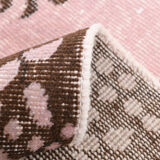 5x9 Light Pink Handmade Wool Turkish Rug 266x157Cm