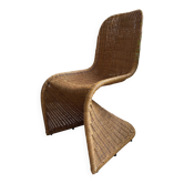 Chaise rotin vintage