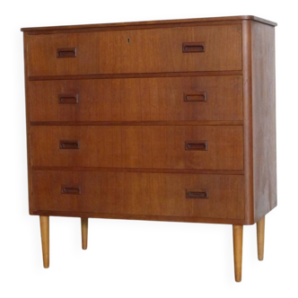 Vintage Scandinavian teak chest of drawers