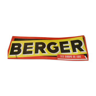 Berger advertising plate