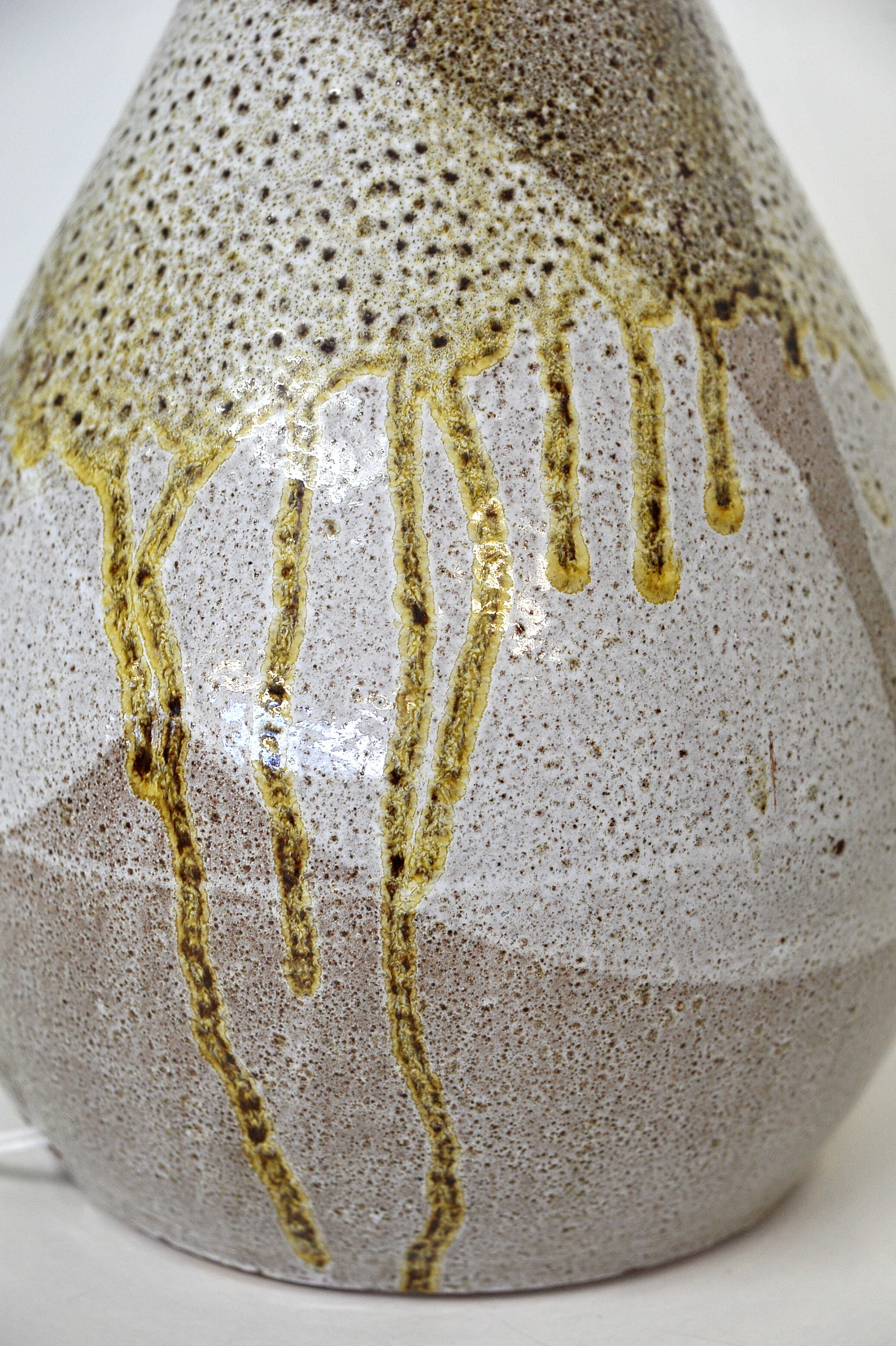 Large ceramic lamp, French work, 60s