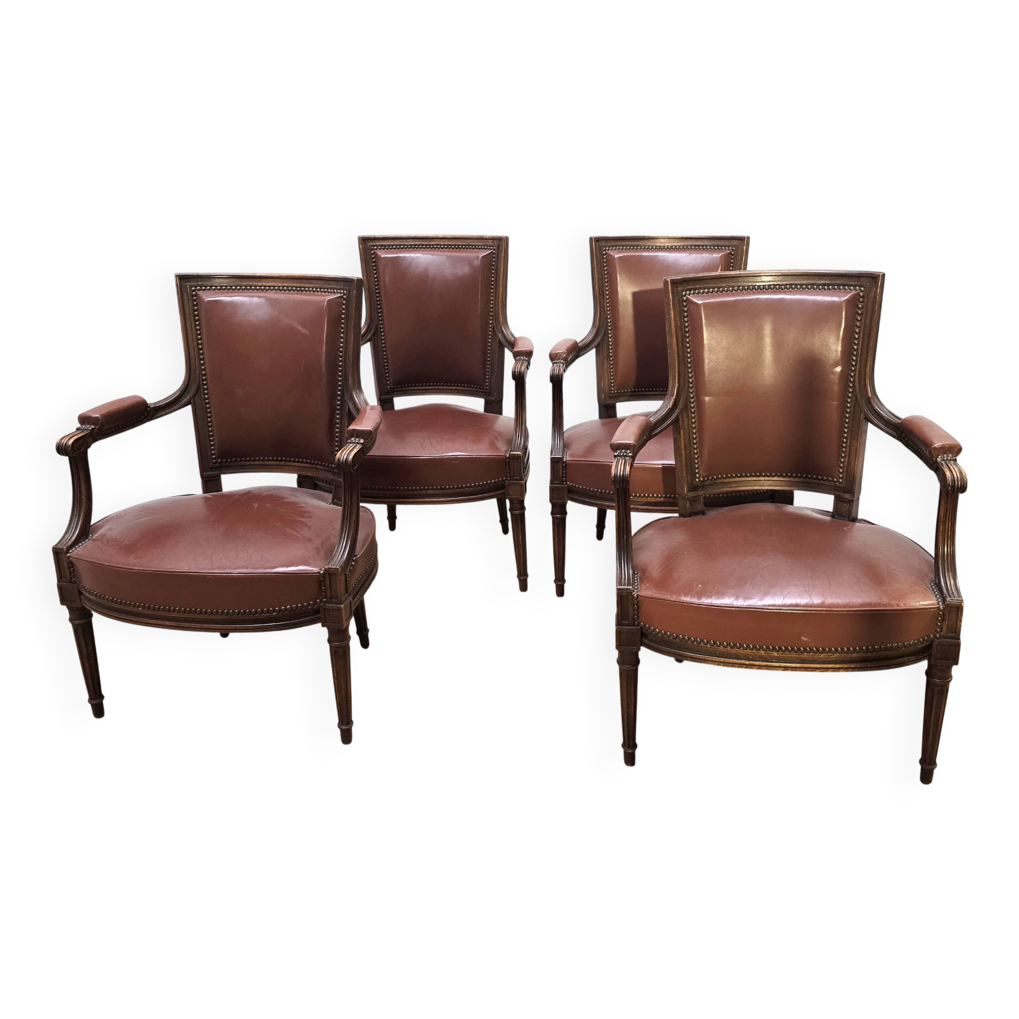 Set of 4 Empire style armchairs