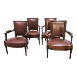 Set of 4 Empire style armchairs