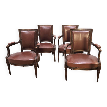 Set of 4 Empire style armchairs