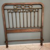 Oak and brass headboard from the 20s-30s