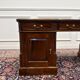 Classic English Desk Green Leather Inlay
