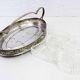 Art Deco silver metal tray with 4 ramekins