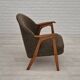 Fauteuil danois, meuble en tissu laine/coton, bois de teck, années 1960