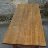 Brutalist table in solid wood