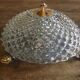 Glass and brass ceiling light