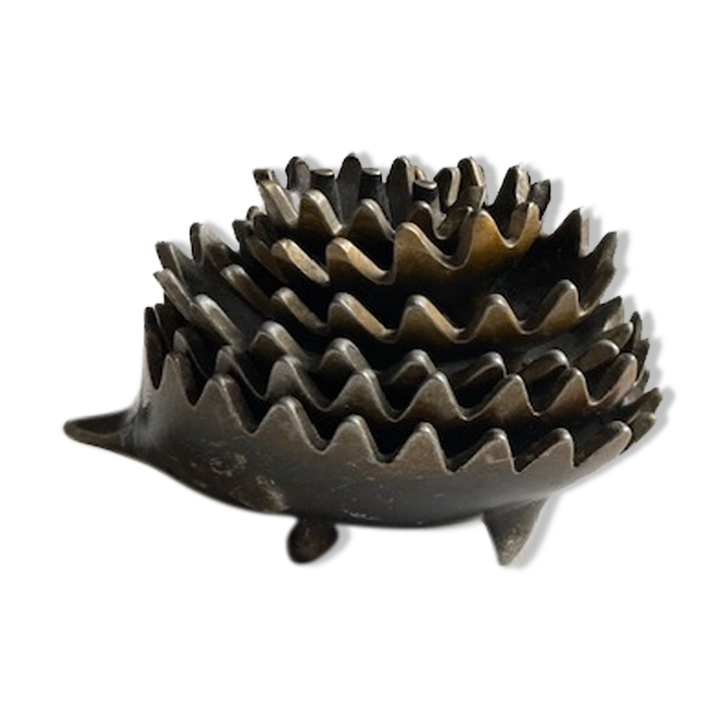 Ashtray hedgehog Walter Bosse in bronze