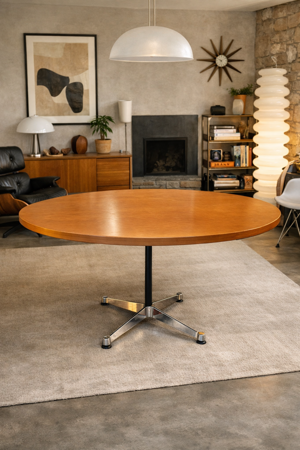 Grande table ronde Eames par Charles & Ray Eames – édition Vitra