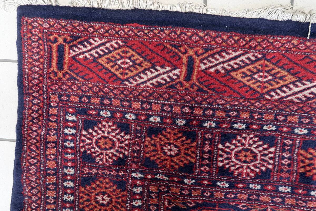 Tapis Boukhara ouzbek vintage fait main, 153 cm x 254 cm, années 1960 - 1C1151