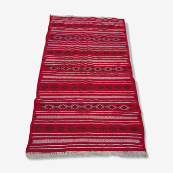 Handmade red berber carpet 240x140cm