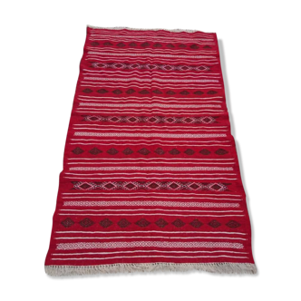 Handmade red berber carpet 240x140cm