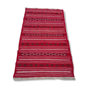 Tapis berbère rouge fait à la main 240x140cm