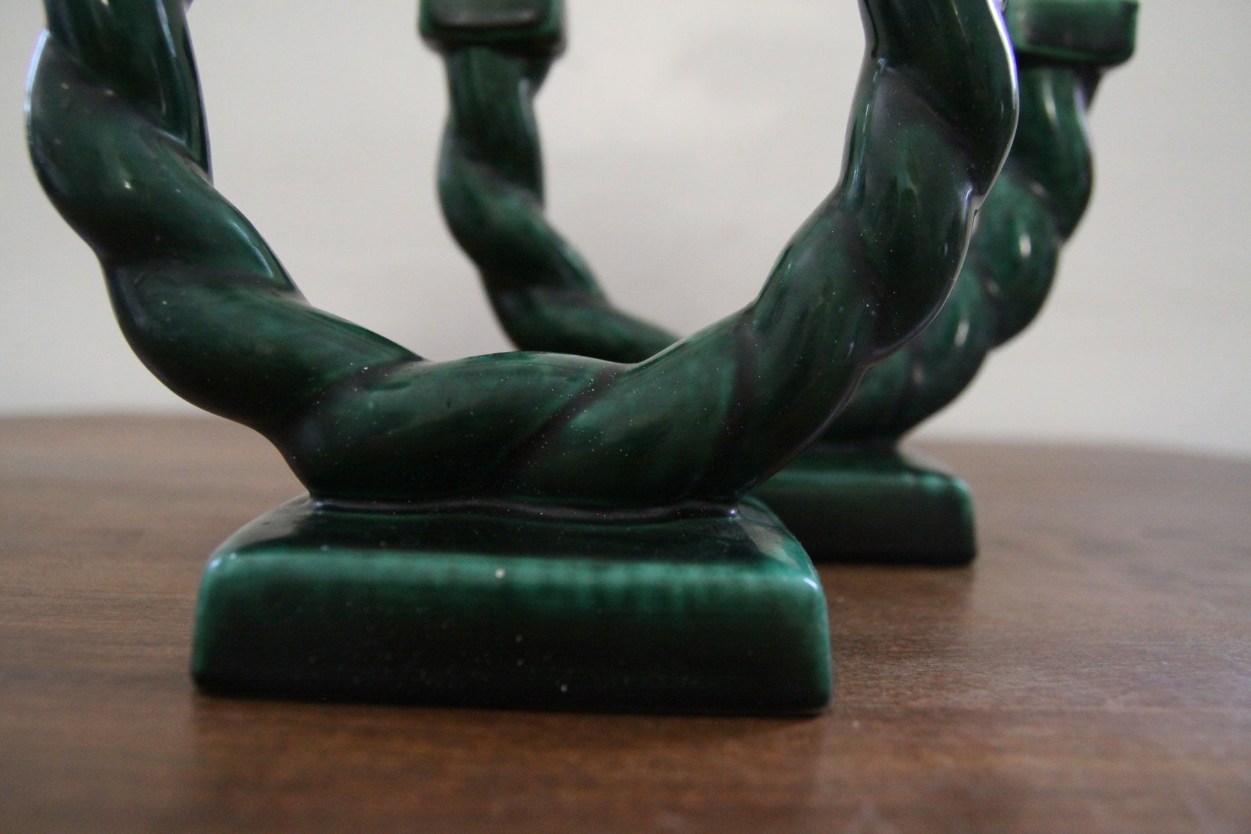 Pair of vintage lonchamp candlesticks