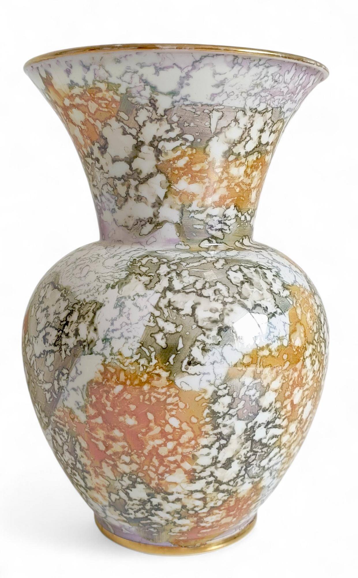 Mid-Century Modern Handmade Porcelain Vase by Hispania CH, 1970s