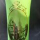Pair of 19th century green opaline vases